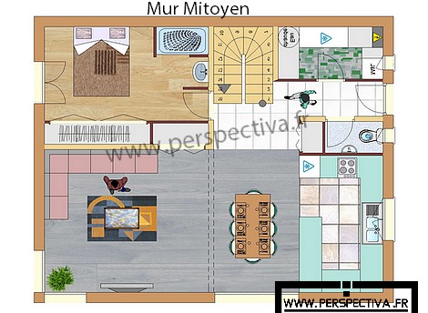 plan maison bois 6 chambres